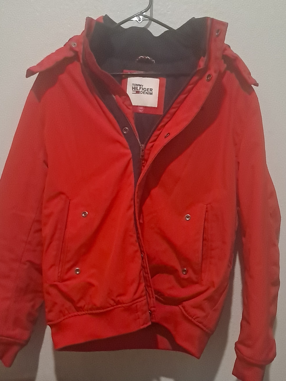Tommy Hilfiger Red Kids Puffer Jacket with Hood
